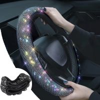 Rhinestones Car Steering Cover 37/38cm Interior Accessories Styling Four Seasons