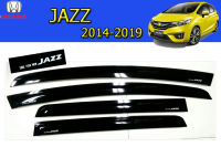 คิ้วกันสาด/คิ้วกันฝนขอบประตูรถ Honda Jazz 2014 2015 2016 2017 2018 2019 สีดำ / ฮอนด้า แจ๊ซ