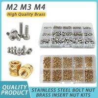 M2 M3 M4 Brass Hot Melt Insert Nut Kit Motherboard 3D Printer PCB Embedded Knurl Nuts Stainless Steel Hex Socket Bolt Screw Set Nails Screws  Fastener