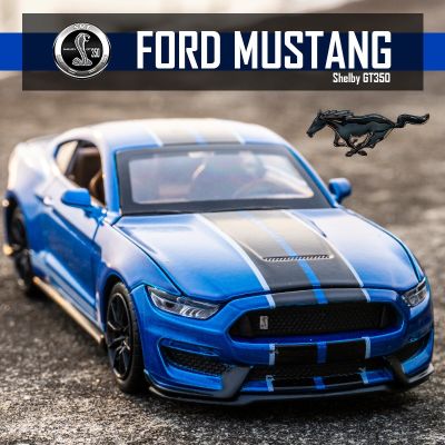 1:32 High Simulation Supercar Ford Mustang Shelby GT350 Car Model Alloy Pull Back Kid Toy Car 4 Open Door Children 39;s Gifts GT500