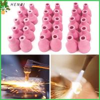 HENRI 20pcs 4/5/630มม อุปกรณ์เชื่อม ชิ้นส่วนเครื่องมือ การ QQ150A อาร์กอน Arc TIG ปากพอร์ซเลน หัวฉีดเซรามิค