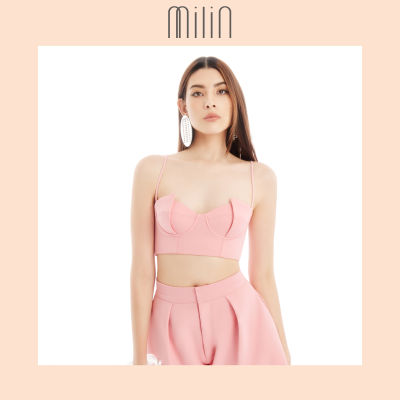 [MILIN] Structured bustier Spaghetti straps crop top เสื้อครอปสายเดี่ยวทรงบัสเทียร์ / 41 Fruit Fenzy Bra Top