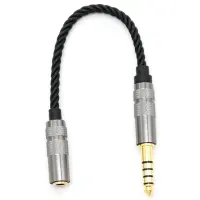 HIFI 4.4MM Balanced Headphone Adapter Audio Cable Component 4.4 XLR 4 Pin Male to Female Angle