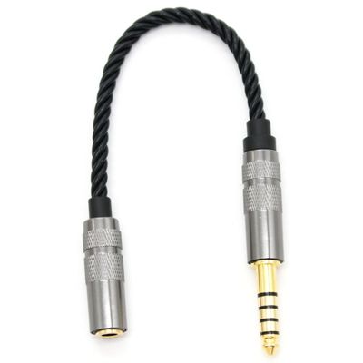 HIFI 4.4MM Balanced Headphone Adapter Audio Cable Accessory Part Component 4.4 XLR 4 Pin Male to Female Angle