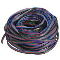 4X 4 Pin Wire Extension Connector Cable Cord for LED RGB Strip 3528 5050 Connector Colourful 5M