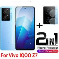 2IN1โทรศัพท์ด้านหน้าปกป้องหน้าจอสำหรับ Vivo IQOO Z7 X Z7x Z7i Z 7 IqooZ7x 2023คลุมทั้งหมด9ชั่วโมงกระจกนิรภัยฟิล์มป้องกันป้องกันหน้าจอกล้องฟิล์มเลนส์หลัง