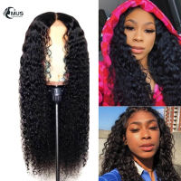 MUS Glueless Lace Deep Wave Wigs ความหนาแน่นวิกผมมนุษย์สำหรับผู้หญิง Glueless Water Wave วิกผมเปียกและหยักมนุษย์