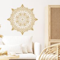 New Classical National Style Golden Mandala Bedroom Wallpaper Living Room Porch Home Decoration Wall Stickers Self-adhesive Wall Stickers Decals