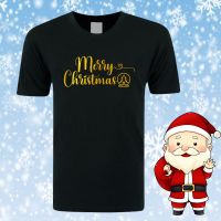 เสื้อยืดผ้าฝ้ายเสื้อยืดผ้าฝ้าย เสื้อยืดคริสต์มาส[CHRISTMAS NO.4 ] MERRY CHRISTMAS SHIRT/ CHRISTMAS T SHIRT / T-SHIRT / BAJU CHRISTMAS /