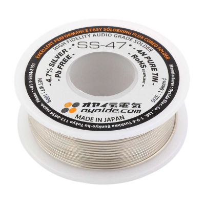 ตะกั่วเงิน OYAIDE SS-47 hi-fidelity solder Pure Silver 4.7% / Pure copper 1.7%  ของแท้ แบ่งขายราคาต่อ 1เมตร