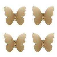 4Pcs Solid Brass Butterfly Style Robe Hooks Wall Hang Mounted Towel Hook Clothes Hook Bathroom Hardware Door Hat Hook