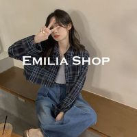 EMILIA SHOP เสื้อ เสื้อครอปเสื้อผ้าแฟชั่นผู้หญิงเสื้อแขนยาวไหมพรม2023 ใหม่ ทันสมัย รุ่นใหม่ ทันสมัย Korean Style S111007 36Z230909