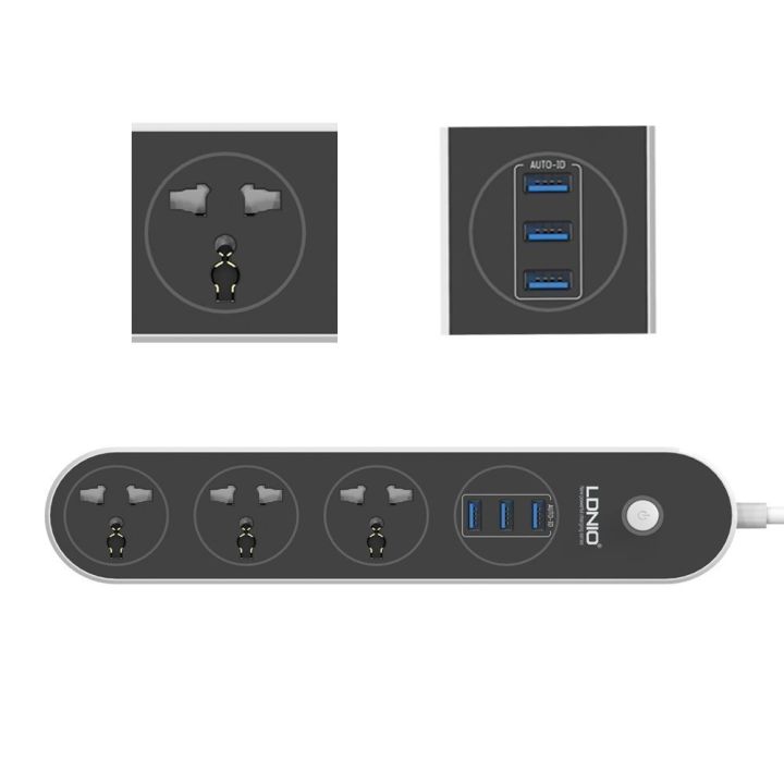 โปรโมชั่นพิเศษ-รีบซื้อก่อนของหมด-ปลั๊กราง-ldnio-sc3301-power-strip-with-3-port-usb-smart-charger-ราคาถูกที่สุด-ลดเฉพาะวันนี้