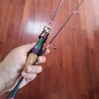 HEWERIU Solid Tip Foshing Rod UL Joran 1.8m 6ft Colorful Solid Tip Trout Lure Fishing Rod UL Power Ultralight 3-7g Carbon SpinningCasting Rod Probale Fishing Pole