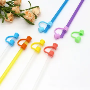 Straw Covers Cap Reusable Straws Flower Pattern Straw Protector