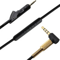 สายเคเบิลสำรองสำหรับ QC15 QC2สายหูฟังพร้อมรีโมทควบคุมระดับเสียงไมโครโฟนสำหรับ