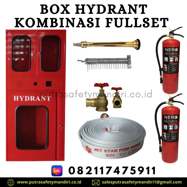 Fullset Box Hydrant Type B Indoor Kombinasi Kotak Apar Include 2 Tabung