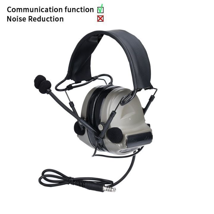 c2-comtac-ii-wadsn-ยุทธวิธีชุดหูฟังการสื่อสารยิงหูฟัง-u94ปตท-หูฟังกลางแจ้งล่าสัตว์ชุดหูฟัง