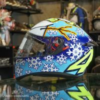 หมวกกันน็อคเต็มใบทรงสปอร์ต(มีแว่นดำด้านใน) AGV รุ่น K-3 SV ลาย Rossi VR 46 Winter Test 2016