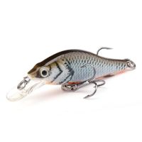 GOBASS 50/70/90Mm Crankbait เหยื่อล่อปลาเหยื่อสำหรับตกปลาหมุนสีดำรูปปลาซิวสำหรับ Pike เหยื่อปลอมญี่ปุ่น