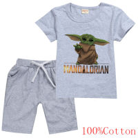 Mandalorian เด็ก Yoda เด็กชายกางเกงขาสั้นเด็กชุดชุดนอนแขนสั้นเสื้อยืดเสื้อผ้า8334ใหม่แขนสั้นชุดเสื้อผ้าสำหรับเด็กกีฬาฤดูร้อน Causal ชุดสูทแฟชั่น