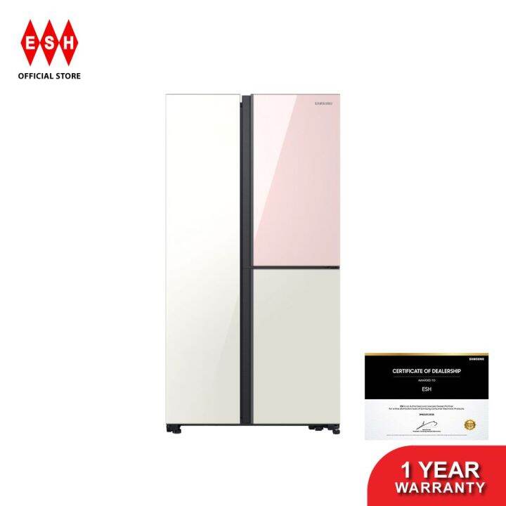 Samsung RH62A50E16C 3 Door Side by Side Fridge with Food Showcase ...