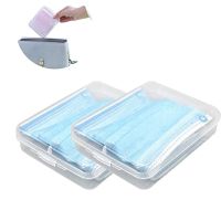 3PCS Square Clear Plastic Storage Box Moisture Proof Container With Lid Dust Proof mascarillas Accessories Travel Outdoor Tools 1