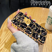 เคส Chenyyka สำหรับ Oneplus 8 8 Pro 8T ช้อนส้อมมีดหมีพูห์การ์ตูนวินนี่ใหม่รูปแบบการชุบกันกระแทรกเคสมือถือขอบสี่เหลี่ยมซิลิโคนนิ่มเคสคลุมเต็มเคสกันกระแทกกล้อง