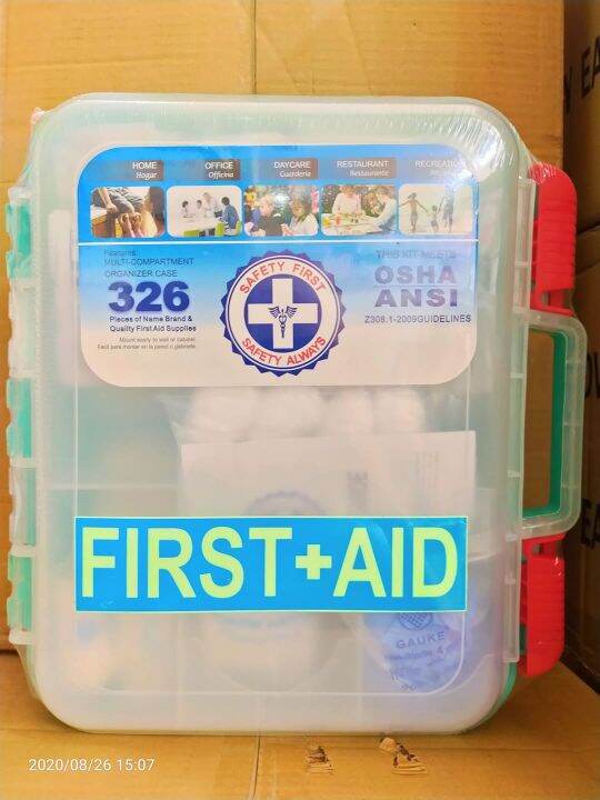 First Aid Kit Hard Case 326 Pieces Osha Ansi | Lazada PH