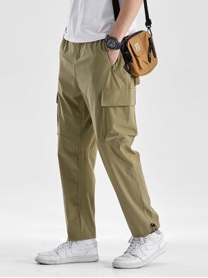 HOT11★ฤดูร้อนฤดูร้อน Men S Cargo กางเกงขนาดใหญ่8XL Multi-กระเป๋าหลวมกางเกงขายาวทำงาน Joggers ลำลองตรงกางเกงยาวชาย