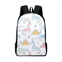 Cartoon Anime Dinosaur Printed Students Schoolbag Teenager Casual Shoulder Rucksack Laptop Backpack Boys Girls Daily Book Bags