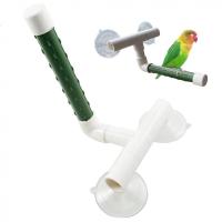 1Pc Parrot Bath ขาตั้ง Brinquedos Plataforma Ventosa Rack Parrot ยืนหน้าต่างอาบน้ำ Perch ของเล่นนกของเล่นสัตว์เลี้ยง Acessórios