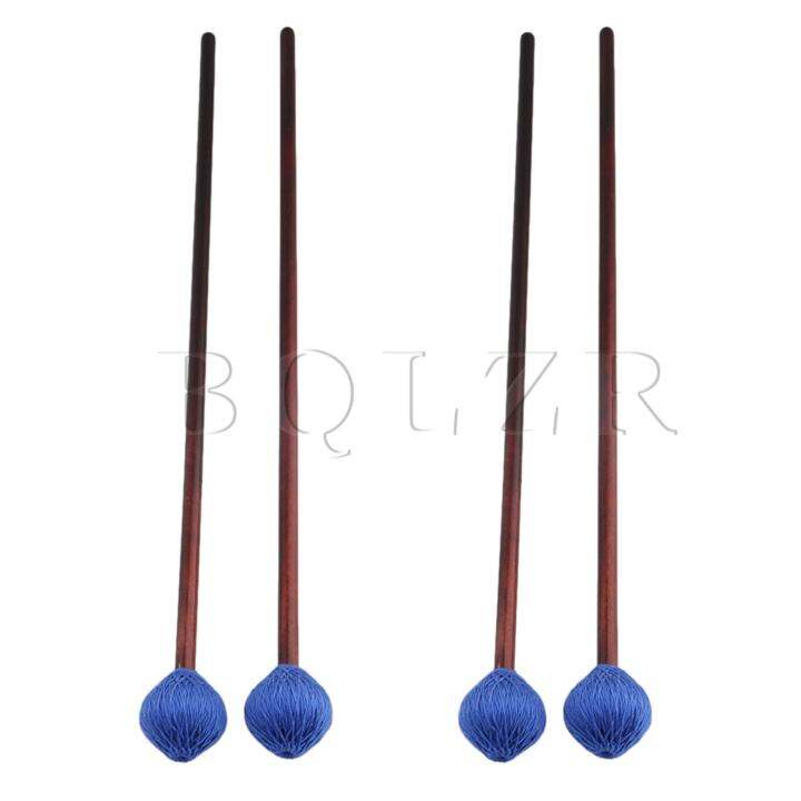 marimba-mallet-34มม-หัวด้ายแข็งยาว16-77นิ้วสำหรับเครื่องเคาะสีน้ำเงินชุด2ชิ้น