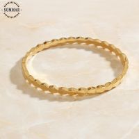 【When the flowers bloom】 SOMMAR XmasGold สีแฟนเสน่ห์กำไลข้อมือที่เรียบง่ายมีสไตล์หกเหลี่ยม Bracelet2020แต่งงาน