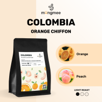 เมล็ดกาแฟคั่วอ่อน Colombia Finca Santa Lucia Orange Chiffon Barrel-aged Character : Orange chiffon, Peach, Lychee, Sweet finish Mungmee Coffee