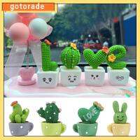 GOTORADE 1/4pcs เรซิน ตกแต่งรถ งานฝีมือตกแต่ง ประติมากรรมขนาดเล็ก อุปกรณ์บ้านตุ๊กตา ตุ๊กตาดอกไม้กระบองเพชร ตุ๊กตาภูมิทัศน์ไมโคร กระบองเพชรจิ๋ว เครื่องประดับขนาดเล็ก