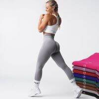 SILKY Nvgtn Logo Solid Seamless Leggings Womens Joga Pants Workout Buttery Soft Fitness Outfits Gym Tights Sports Wear Pantalons