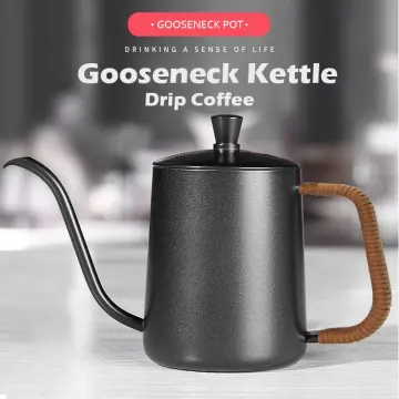 110V/220V Retro Electric Kettle 1.0L Gooseneck Slender Mouth Teapot Hand  Brew Coffee Pot 304