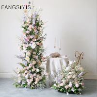 Luxury Colorful Wedding Backdrop Arch KT Board Decor Floral Arrangement Floor Flowers Row Event Party Props Window Display prope