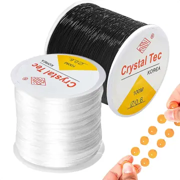 1.5Mm Bracelet String, Elastic String Crystal Stretch Thread Clear Beading  Cor