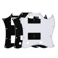 Pickguard กีตาร์ไฟฟ้าแผ่นปิคการ์ดสไตล์ EPI SG แบบพิเศษเป็นรอยขีดข่วนสีดำ (BWB)/สีขาว (WBW) PVC