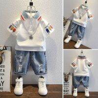 ♚๑❃ Baby Boy Clothing Sets Infants Boy Clothes Shorts Sleeve Tops Overalls 2PCS Outfits Summer Bebes Clothing 2 3 4 6 8 10 YEARS