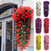 Vivid Artificial Hanging Orchid Bunch Silk Long Hanging Bush Flowers String Wedding Home Party Decor Hogard