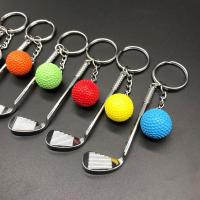 Lightweight Golf Ball Pendant Keychain Fashion Split Keyring for Sport Lovers