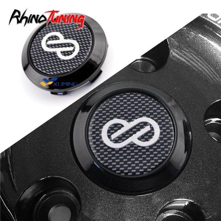 4pcs 68mm 64mm Enkei Center Cap for Rims Carbon Fiber Style Wheel Caps