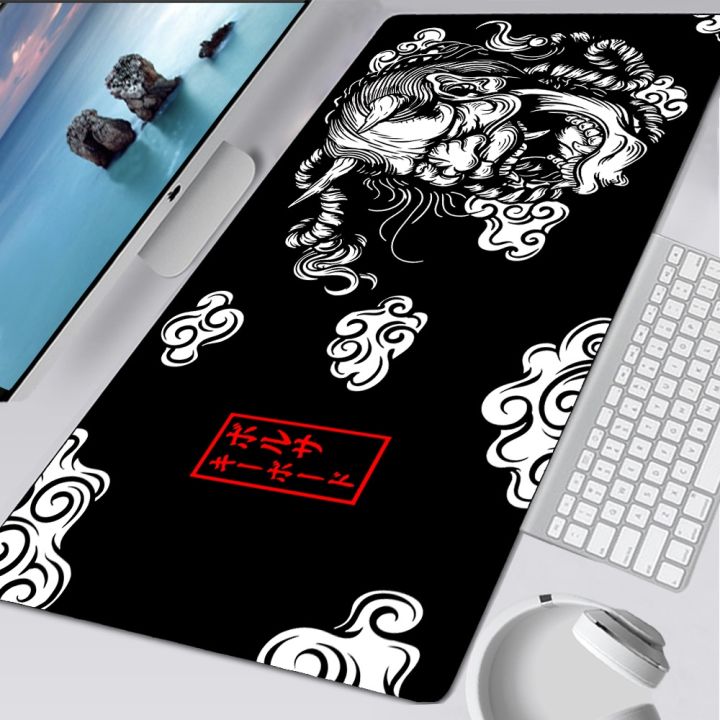 dragon-mouse-pad-black-and-white-deskmat-playmat-laptop-japan-anime-gaming-keyboard-rubber-pad-pad-on-the-table-mouse-mat-pc-rug