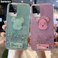 เคส Vivo IQOO 11 Pro แหวนขึ้นเงาพร้อมเคสนิ่มแวววาวฝาหลังหมีเศร้าใสสำหรับ VIVO Iqoo 11เคสคลุมดาวพระจันทร์เด็กผู้หญิง