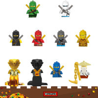 WUHUI 10ชิ้นนินจา Minifigures ของเล่นอาคารชุดของเล่นหน่วยการสร้างปราสาทอัศวินกองทัพ Lloyd NYA Zane Cole Jay Kai งูกองทัพ Ninjago อาคารอิฐเด็กของเล่นของเล่นสำหรับหนุ่มๆสาวๆเข้ากันได้กับทุกยี่ห้อ