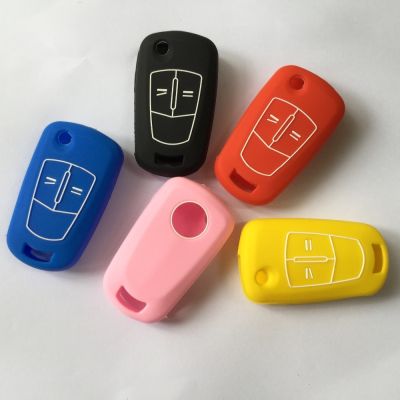 huawe For Vauxhall Opel Corsa Astra Vectra Signum 2 Buttons Flip Remote Folding Car Silicone Key Cover Fob Case Styling Case