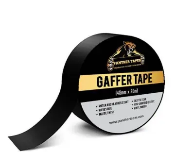 Black Gaffer Tape No-Residue Non-Reflective Easy Tear Book Repair